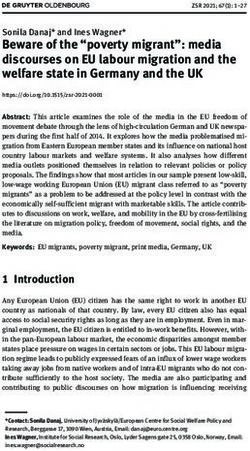 Beware of the "poverty migrant": media discourses on EU labour migration and the welfare state in Germany and the UK - De Gruyter