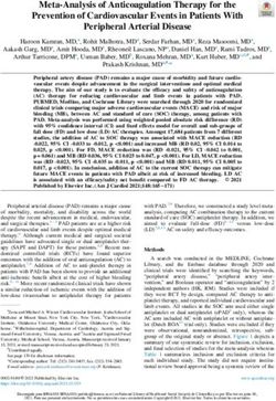 Meta-Analysis of Anticoagulation Therapy for the Prevention of Cardiovascular Events in Patients With Peripheral Arterial Disease - BINASSS