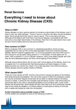 Everything I need to know about Chronic Kidney Disease (CKD)