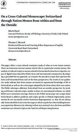 On a Cross-Cultural Memescape: Switzerland through Nation Memes from within and from the Outside - Brill