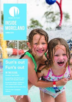Sun's out Fun's out - Inside Moreland - In this issue: Moreland City Council