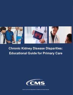 Table of Conte nts - Chronic Kidney Disease Disparities: Educational Guide for Primary Care - CMS