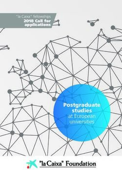 Postgraduate studies at European universities - 2018 Call for applications "la Caixa" fellowships - Obra Social La Caixa