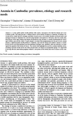 Anemia in Cambodia: prevalence, etiology and research needs