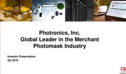 Photomask Industry Photronics, Inc. Global Leader in the Merchant - Q3 2019 Investor Presentation - Investor ...