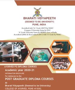 BHARATI VIDYAPEETH - POST GRADUATE DIPLOMA COURSES INFORMATION BROCHURE For Admission to
