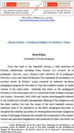 Chuño Palma: A National Subject in Mother's Time