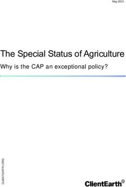 The Special Status of Agriculture - Why is the CAP an exceptional policy? - ClientEarth