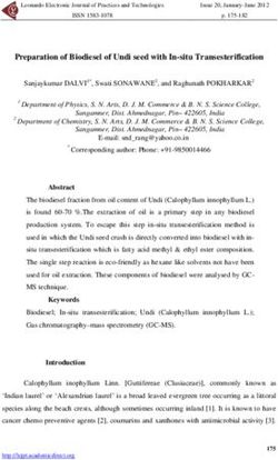 Preparation of Biodiesel of Undi seed with In-situ Transesterification