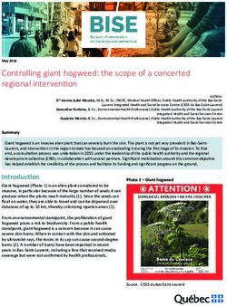 Controlling giant hogweed: the scope of a concerted regional intervention - NCCEH