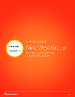 Nine West Group PARTNER SUCCESS - Engaging with Customers as Brand Ambassadors