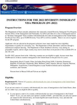 INSTRUCTIONS FOR THE 2022 DIVERSITY IMMIGRANT VISA PROGRAM (DV-2022)