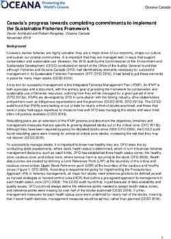 Canada's progress towards completing commitments to implement the Sustainable Fisheries Framework