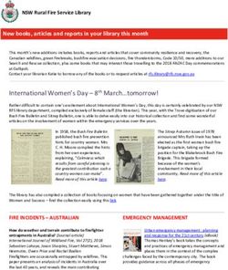 International Women's Day - 8th March tomorrow! - NSW Rural Fire Service Library