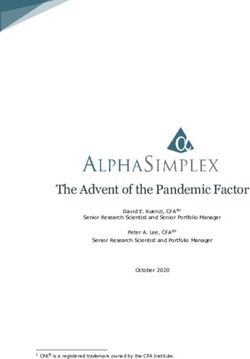 The Advent of the Pandemic Factor - Senior Research Scientist and Senior Portfolio Manager Senior Research Scientist and Portfolio Manager October ...