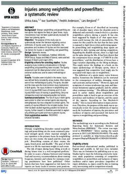 Injuries among weightlifters and powerlifters: a systematic review