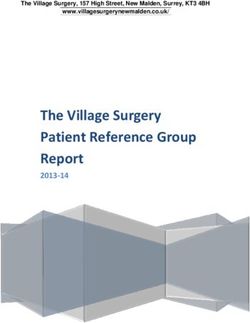 The Village Surgery Patient Reference Group Report 2013-14 - The Village Surgery, 157 High Street, New Malden, Surrey, KT3 4BH