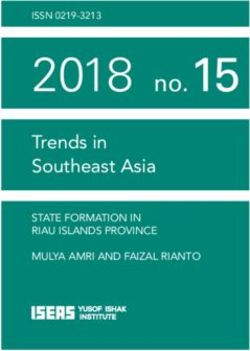 2018 no. 15 Trends in Southeast Asia - STATE FORMATION IN RIAU ISLANDS PROVINCE MULYA AMRI AND FAIZAL RIANTO - ISEAS-Yusof Ishak Institute