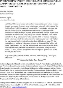 INTERPRETING UNREST: HOW VIOLENCE CHANGES PUBLIC AND INTERSECTIONAL SUBGROUPS' OPINIONS ABOUT SOCIAL MOVEMENTS - CDN