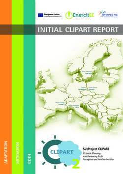 INITIAL CLIPART REPORT - SubProject CLIPART CLImatic Planning And Reviewing Tools for regions and local authorities