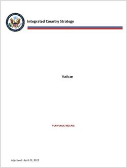 Integrated Country Strategy - Vatican FOR PUBLIC RELEASE - State Department