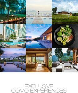 EXCLUSIVE COMO EXPERIENCES