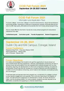 CCID Fall Forum 2021 September 24-28 2021 Ireland - Institute of Study Abroad Ireland