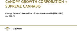 CANOPY GROWTH CORPORATION + SUPREME CANNABIS - Canopy Growth's Acquisition of Supreme Cannabis (TSX: FIRE) April 2021