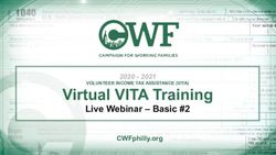 Virtual VITA Training - Live Webinar - Basic #2 2020 2021