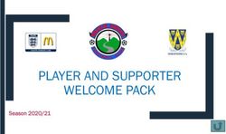 PLAYER AND SUPPORTER WELCOME PACK - Season 2020/21 - Wrekin Juniors