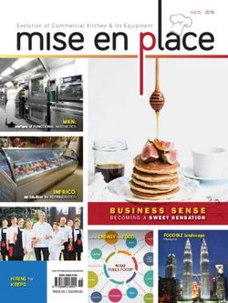 BUSINESS SENSE BECOMING A SWEET SENSATION - MKN: INFRICO: mise en place
