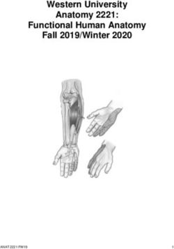 Western University Anatomy 2221: Functional Human Anatomy Fall 2019/Winter 2020