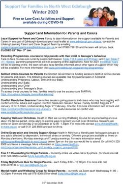 Free or Low-Cost Activities and Support available during COVID-19 - Victoria ...