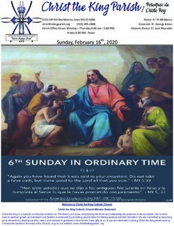 Sunday, February 16th, 2020 - Parishes Online