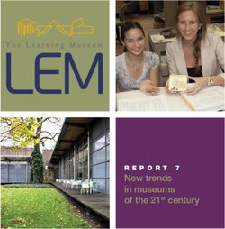 New trends in museums of the 21st century - REPORT 7