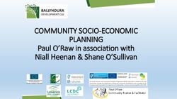COMMUNITY SOCIO-ECONOMIC PLANNING - Paul O'Raw in association with Niall Heenan & Shane O'Sullivan Contractor logo - Ballyhoura Development