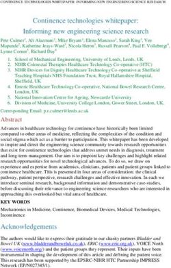 Continence technologies whitepaper: Informing new engineering science research - Ulster University