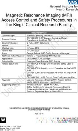 Magnetic Resonance Imaging (MRI) Access Control and Safety Procedures in the King's Clinical Research Facility - NIHR Maudsley ...