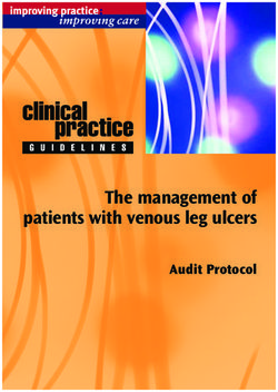 The management of patients with venous leg ulcers - Audit Protocol