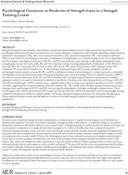 Psychological Constructs as Predictors of Strength Gains in a Strength Training Course - DOI.org