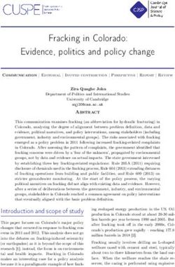 Fracking in Colorado: Evidence, politics and policy change - Core