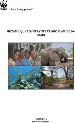 MOZAMBIQUE COUNTRY STRATEGIC PLAN (2016- 2020) - MARCH 2016 WWF Mozambique