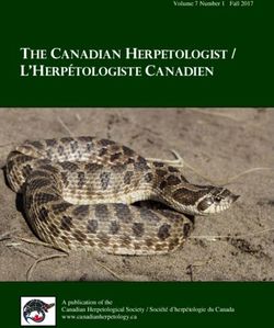 THE CANADIAN HERPETOLOGIST / L'HERPÉTOLOGISTE CANADIEN - Volume 7 Number 1 Fall 2017