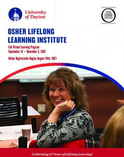 OSHER LIFELONG LEARNING INSTITUTE - Fall Virtual Learning Program September 13 - November 5, 2021 Online Registration Begins August 10th, 2021 ...