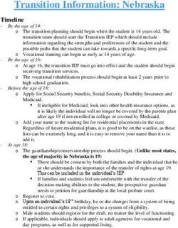 Transition Information: Nebraska