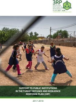 SUPPORT TO PUBLIC INSTITUTIONS IN THE TURKEY REFUGEE AND RESILIENCE RESPONSE PLAN (3RP) - UNHCR