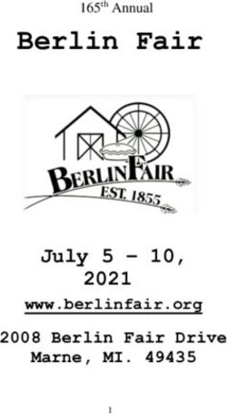 Berlin Fair - July 5 - 10, 2021 www.berlinfair.org 2008 Berlin Fair Drive Marne, MI. 49435