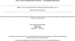 TEST VALLEY BOROUGH COUNCIL - PLANNING SERVICES