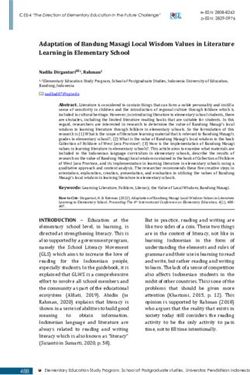 Adaptation of Bandung Masagi Local Wisdom Values in Literature Learning in Elementary School