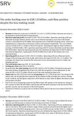 The order backlog rose to EUR 1.8 billion, cash flow positive despite the loss-making result